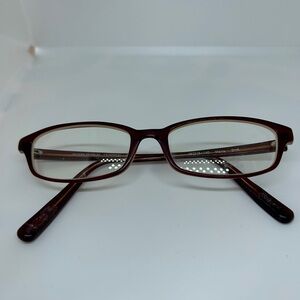 Oliver Peoples Maria SHA Ruby Red Rectangle Eyeglasses Frames 49-16-140
